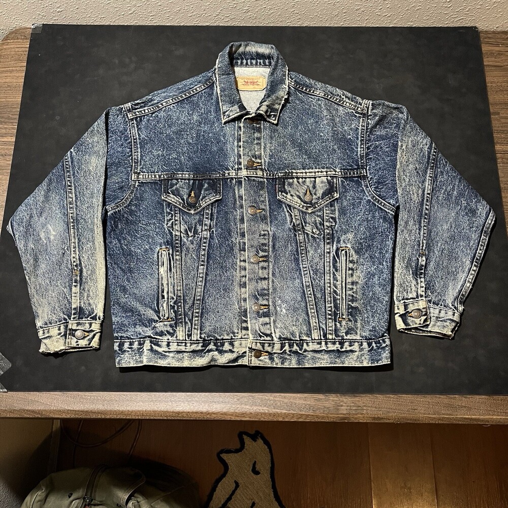 Vintage Levi's Acid Wash Jacket Type III USA Made 80s Levi Ramones the Strokes